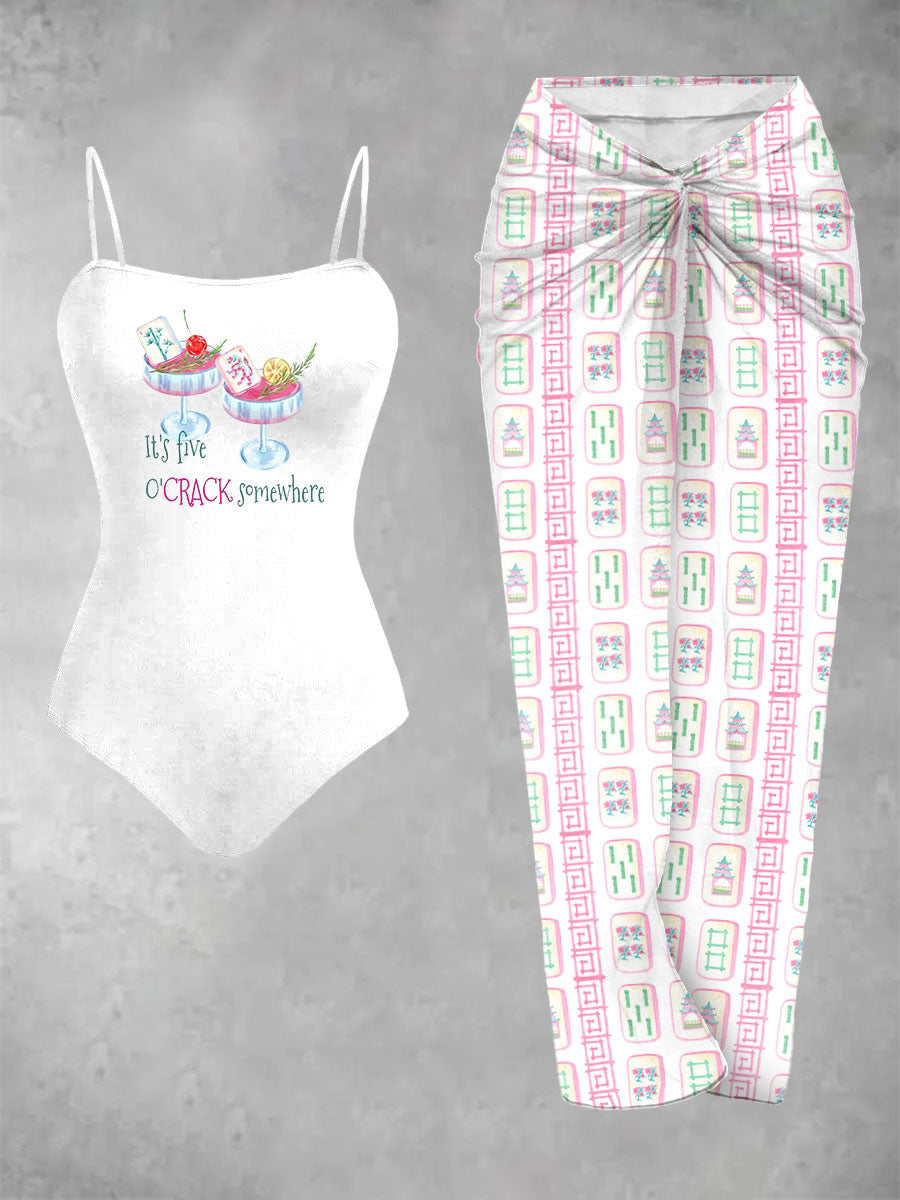 Damen Mahjong Freizeit bade bekleidung