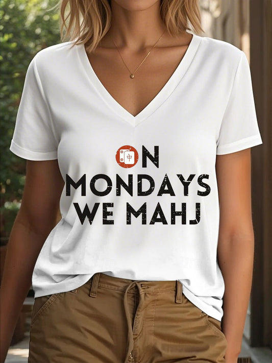 Damen Mahjong Liebhaber T-Shirt