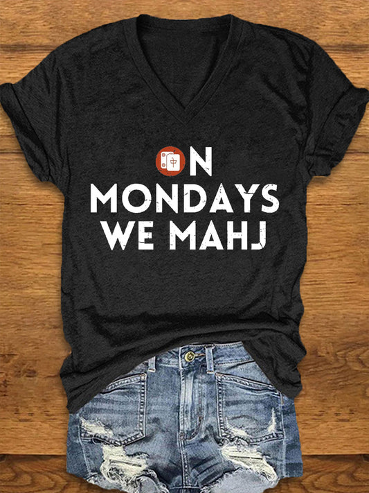 Damen Mahjong Liebhaber T-Shirt