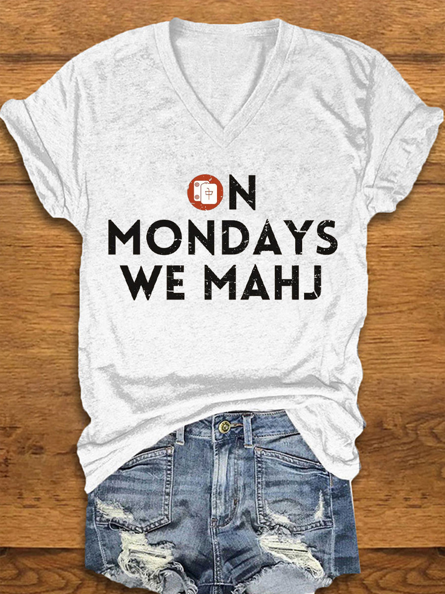 Damen Mahjong Liebhaber T-Shirt