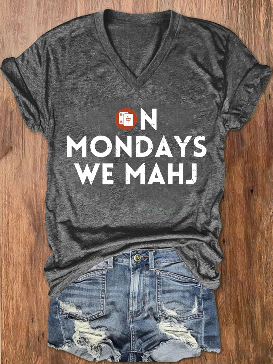 Damen Mahjong Liebhaber T-Shirt