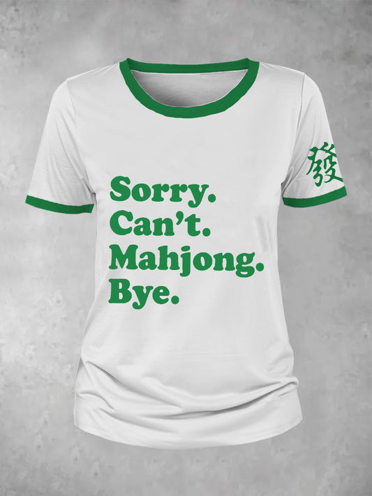 Damen Mahjong Liebhaber T-Shirt