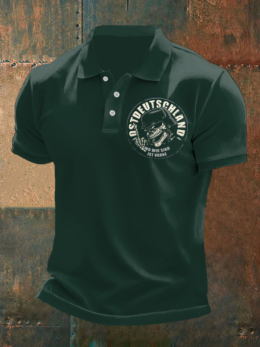 Herren Ost deutschland Bedrucktes gerades Tweed-Top mit drei Knöpfen