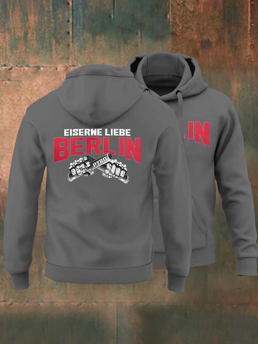 Herren Eiserne Liebe Berlin Kapuzen-Sweatshirt