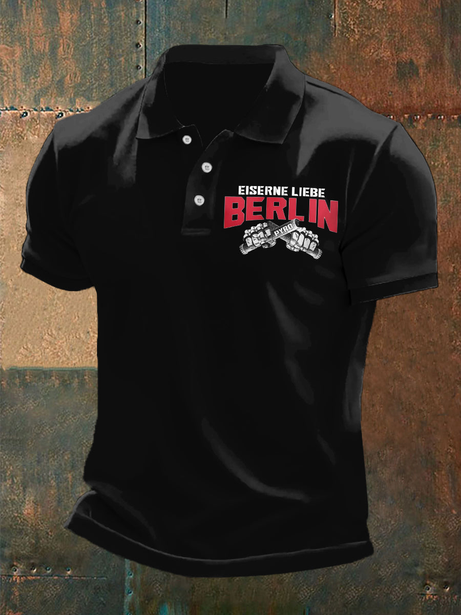 Herren Eiserne Liebe Berlin Drei-Knopf-Tweed-Top