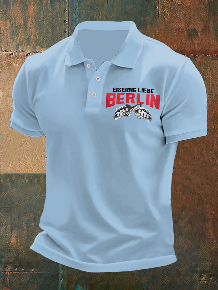 Herren Eiserne Liebe Berlin Drei-Knopf-Tweed-Top