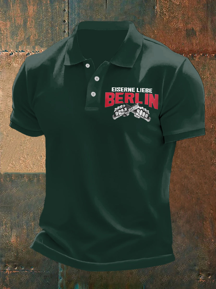 Herren Eiserne Liebe Berlin Drei-Knopf-Tweed-Top