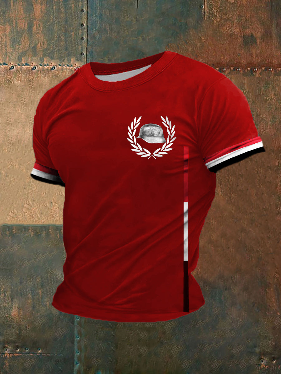 Männer Der Stahlhelm bedrucktes Kurzarm-T-Shirt