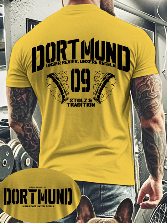Männer Dortmund T-Shirt mit kurzen Ärmeln