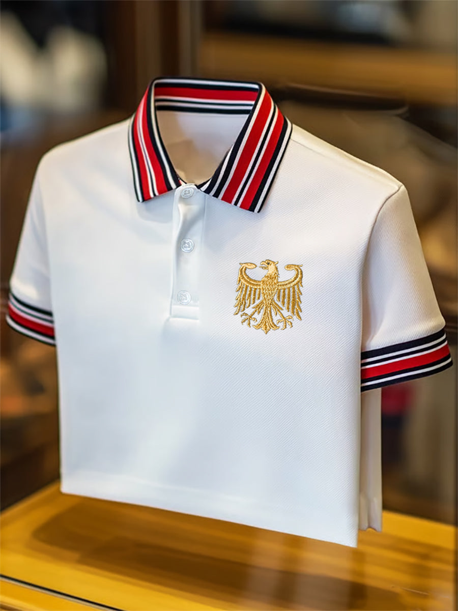 Herren Deutschland Business Lässiges Kurzarm-Shirt