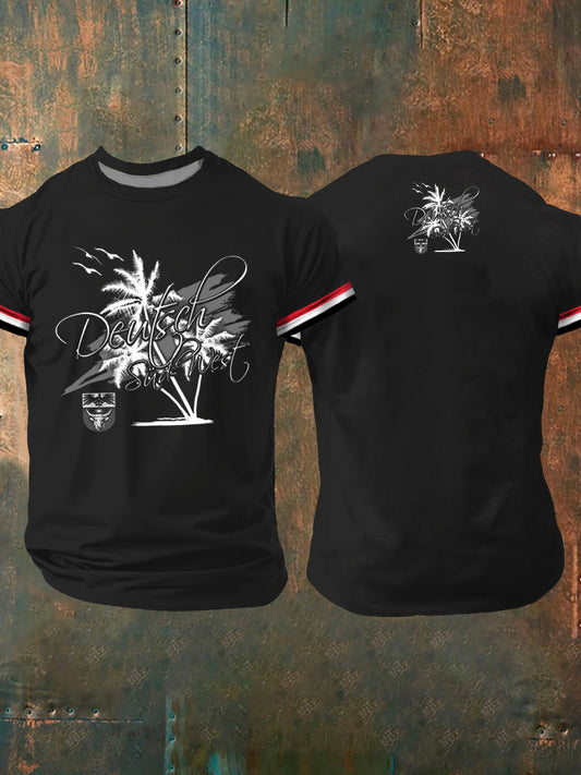 Kurzarm-T-Shirt für Männer Deutsch Südwest bedruckt