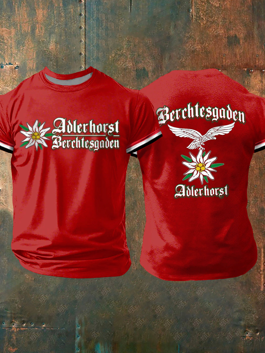 Herren Adler horst Berchtes gaden bedrucktes Kurzarm-T-Shirt