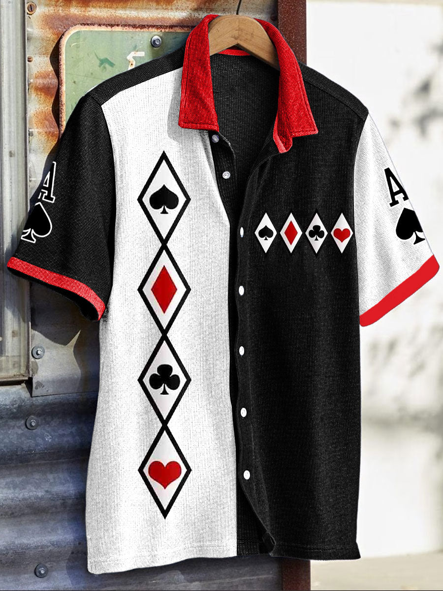 Texas Hold'em bedruckte Freizeit hemden für Männer