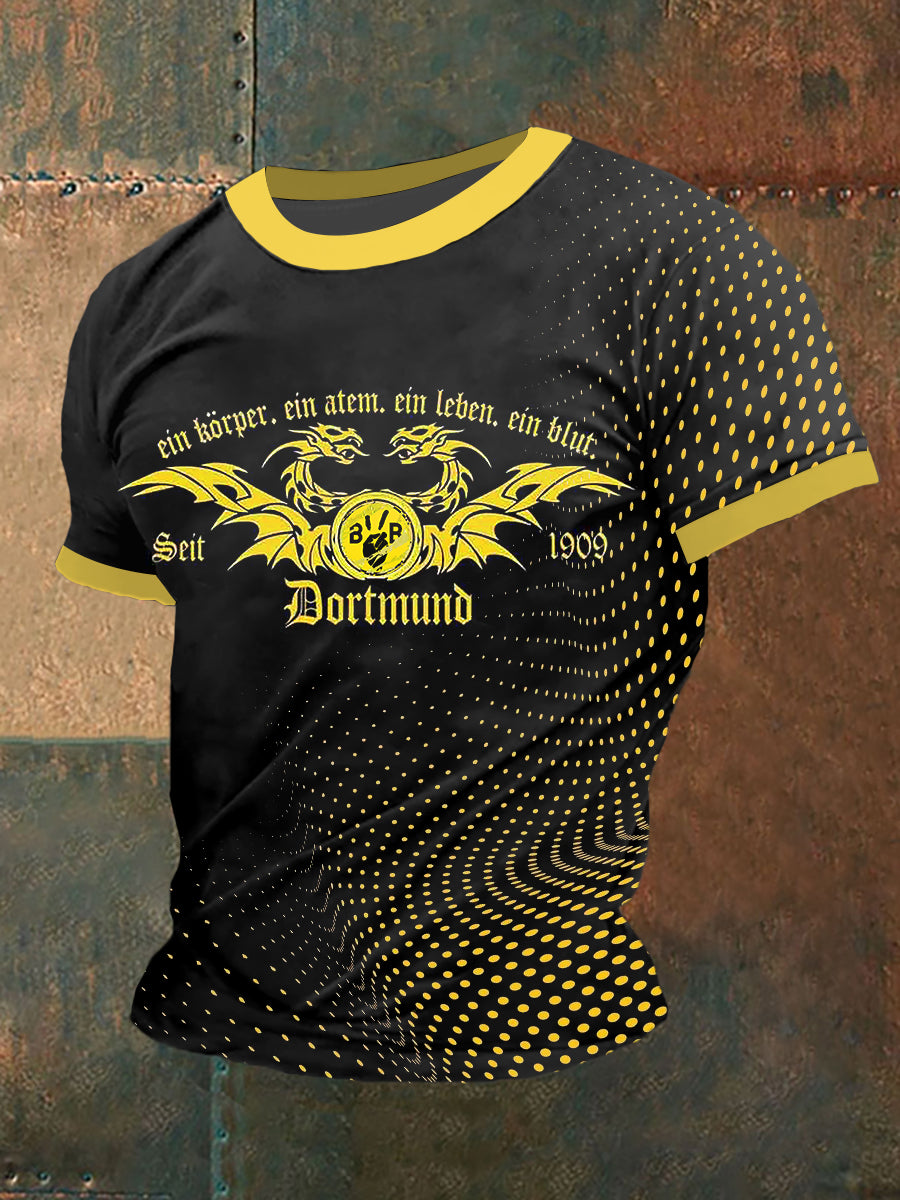 Männer Dortmund T-Shirt mit kurzen Ärmeln