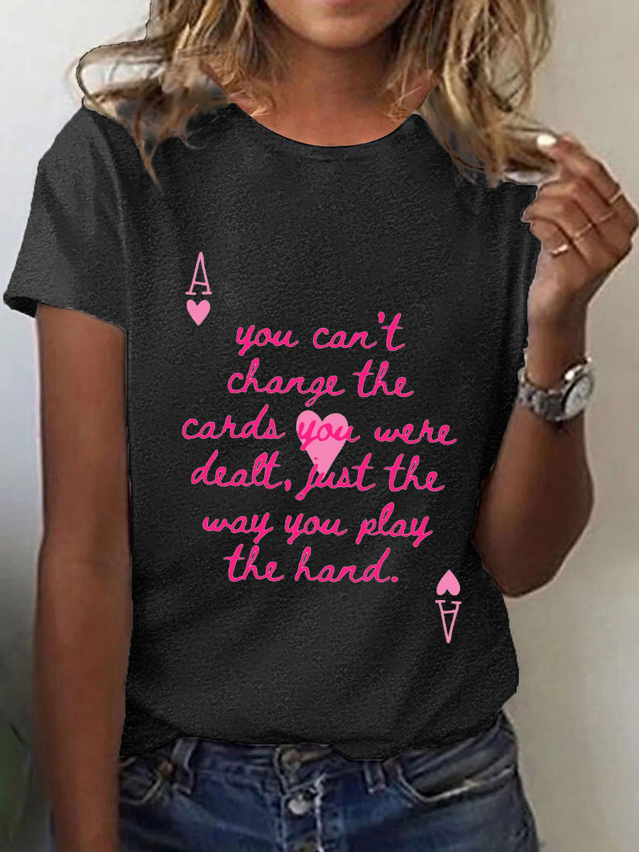 Frauen Poker Philosophie des Lebens T-Shirt