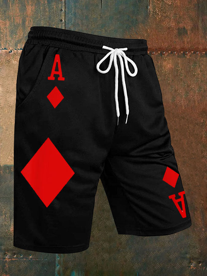 Herren Poker Square A Shorts