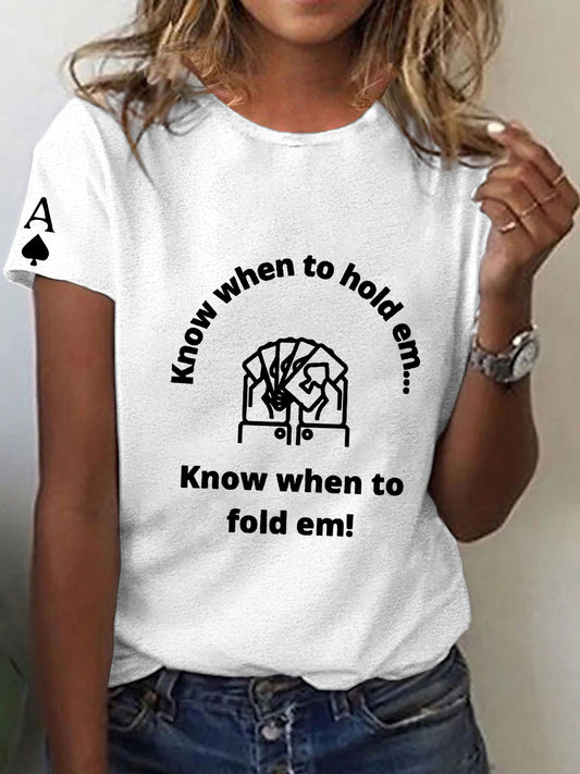 Frauen Poker Philosophie des Lebens T-Shirt