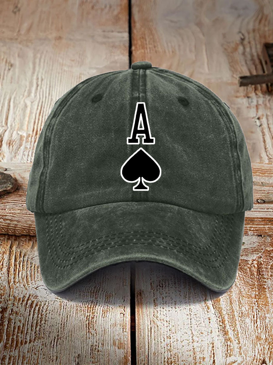 Poker Ace of Spades Unisex Vintage Hut