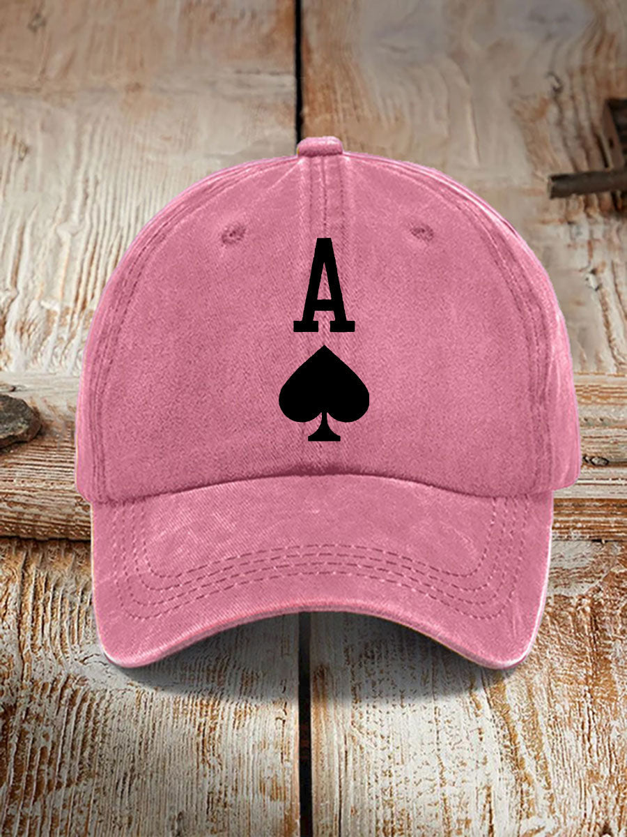 Poker Ace of Spades Unisex Vintage Hut