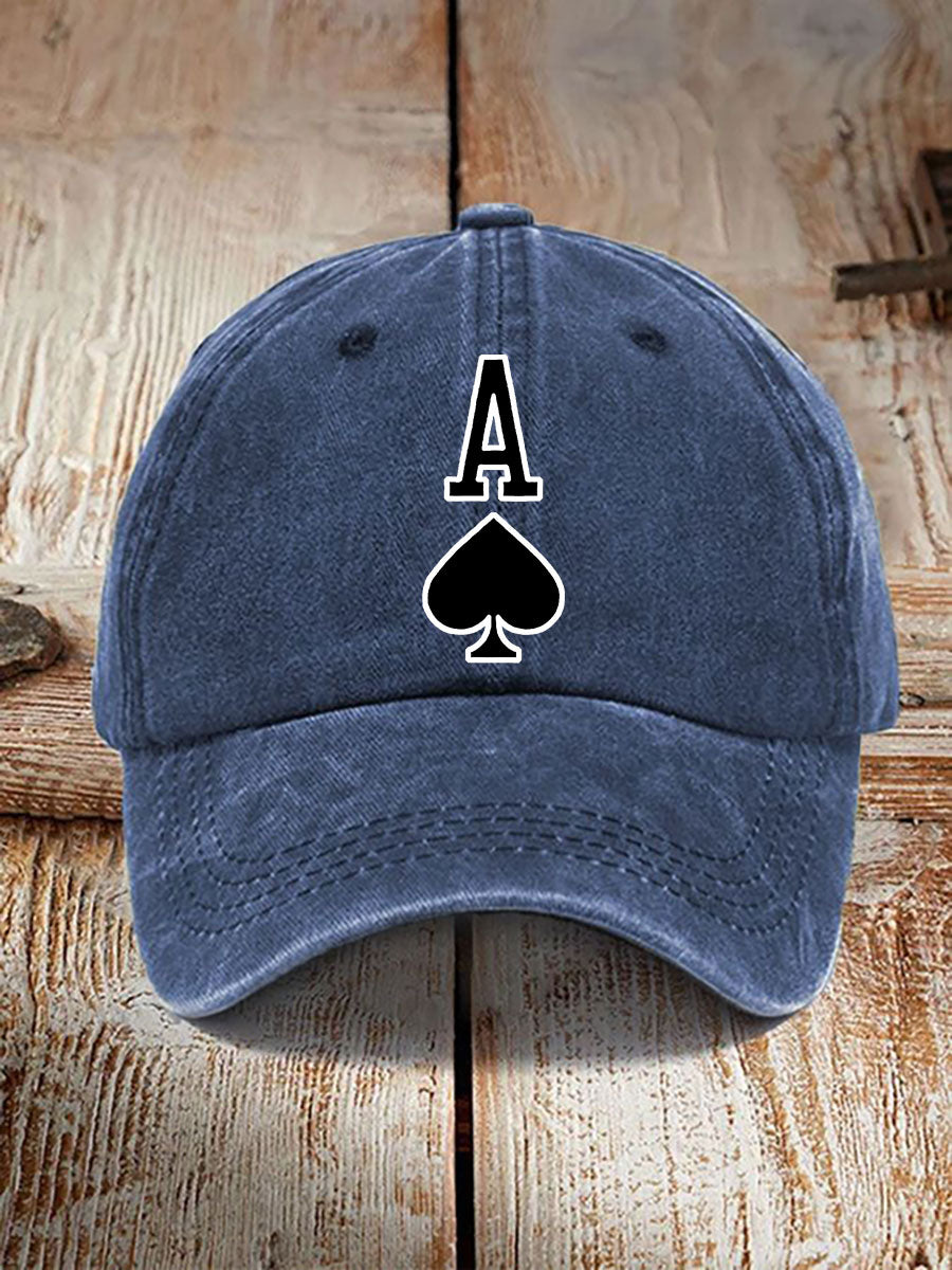 Poker Ace of Spades Unisex Vintage Hut