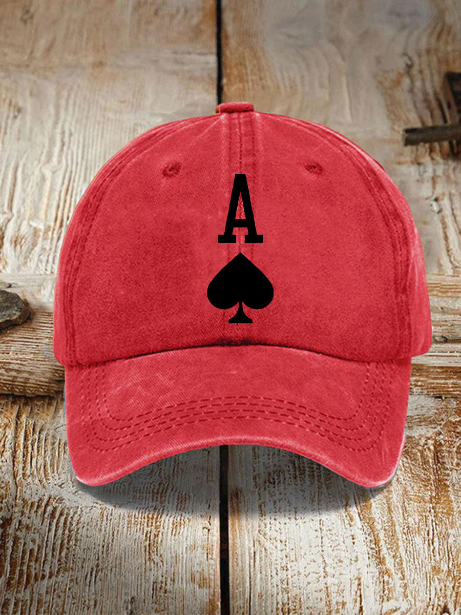 Poker Ace of Spades Unisex Vintage Hut