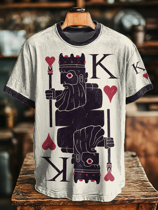 Unisex Poker rot König T-Shirts