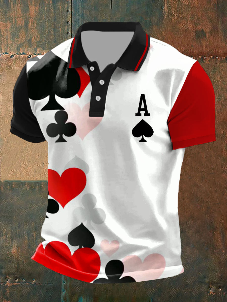 Herren-Poker-Ass der Pik-Tops