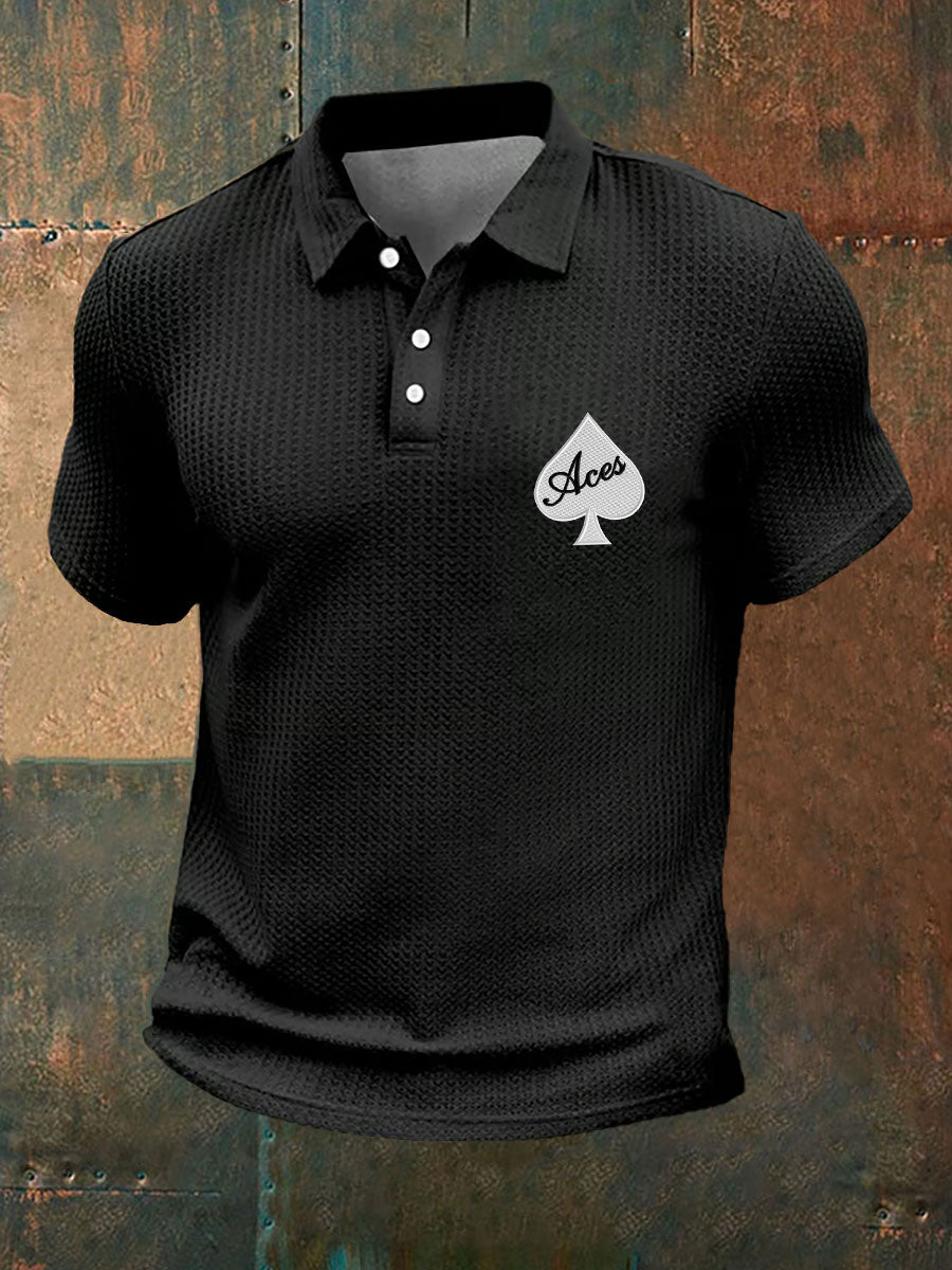 Herren Poker Waffel T-Shirt