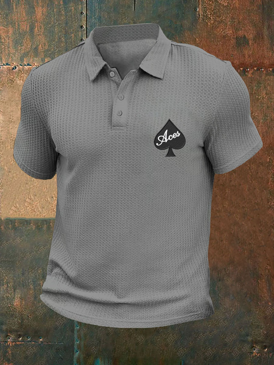 Herren Poker Waffel T-Shirt