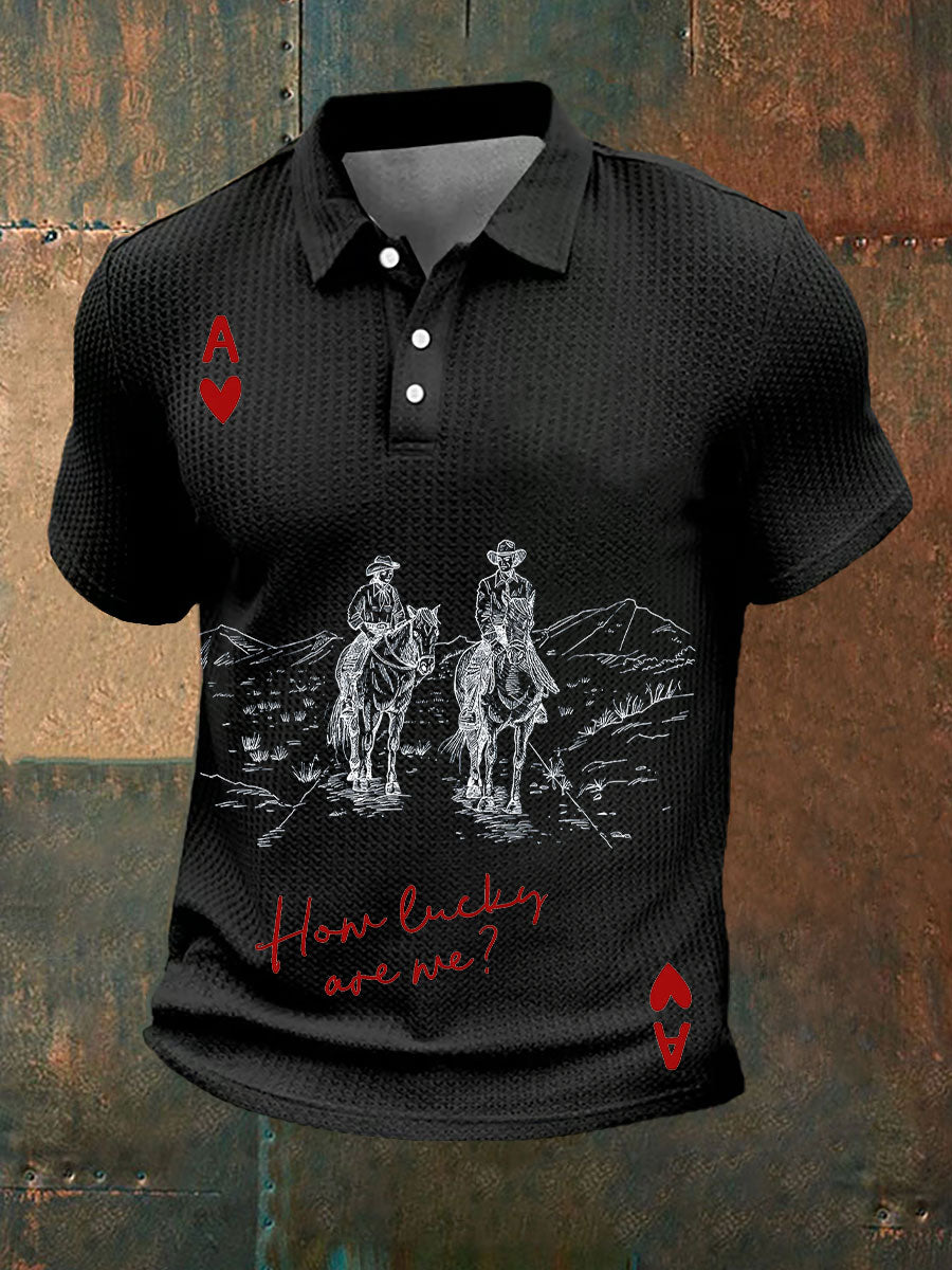 Herren Poker Waffel T-Shirt