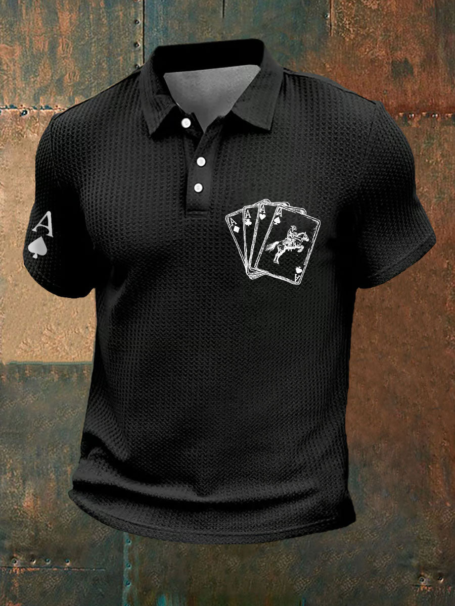Herren Poker Waffel T-Shirt