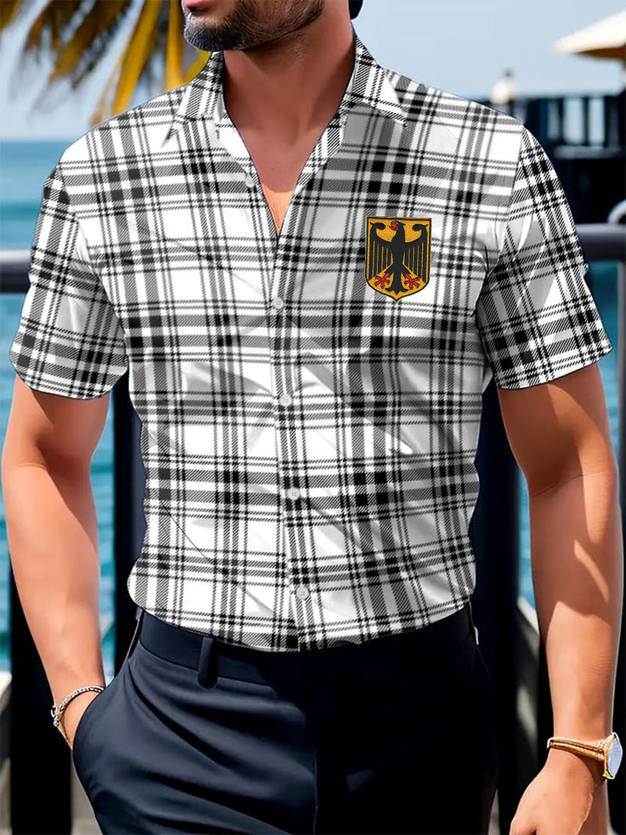 Männer Deutschland Business Style Kurzarm Hemd
