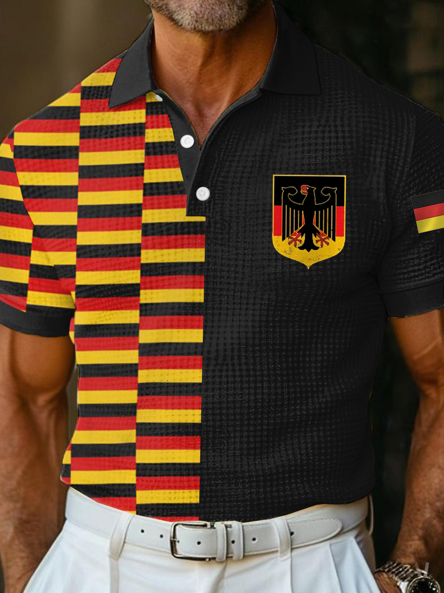 Kurzarm hemd Deutschland Print für Männer