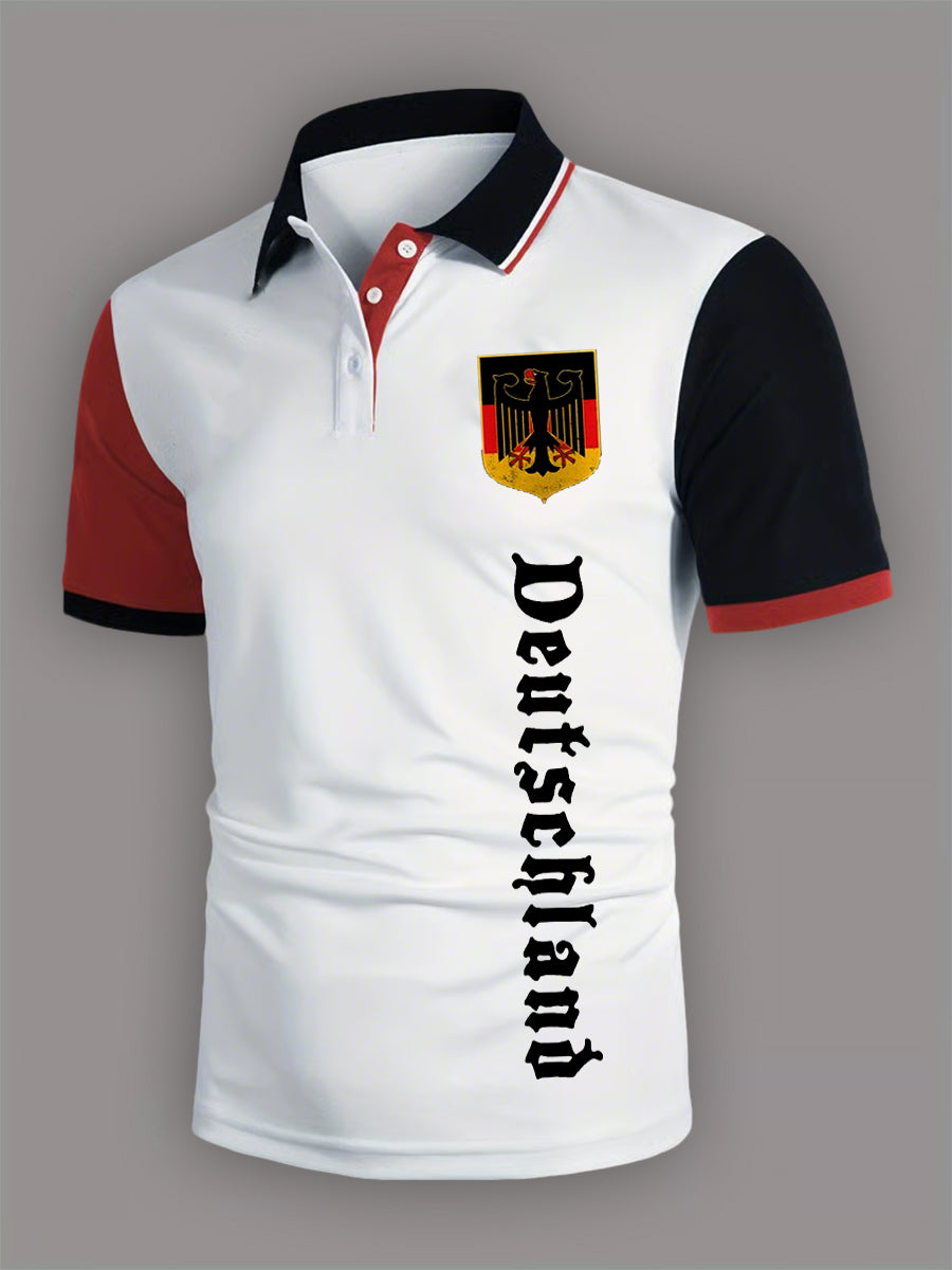 Deutschland bedrucktes Kurzarm-T-Shirt für Männer
