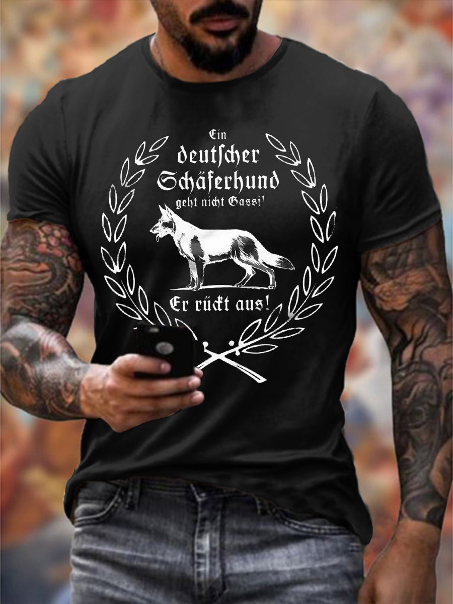 Kurzarm-T-Shirt für Männer Deutscher Schäferhund