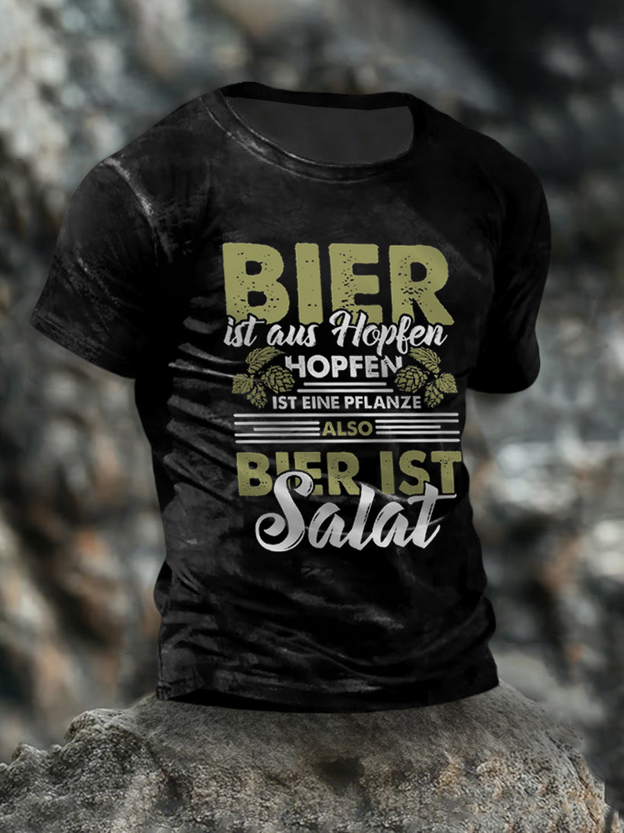 T-Shirt mit kurzen Ärmeln für Herren Hopfen und Malz