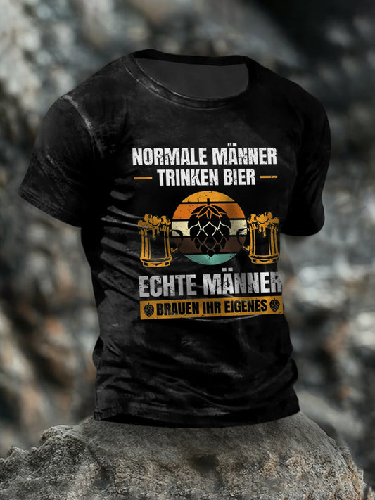 T-Shirt mit kurzen Ärmeln für Herren Hopfen und Malz