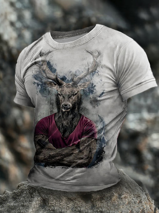 Männer deutsche Tiere kurze Ärmel T-Shirt