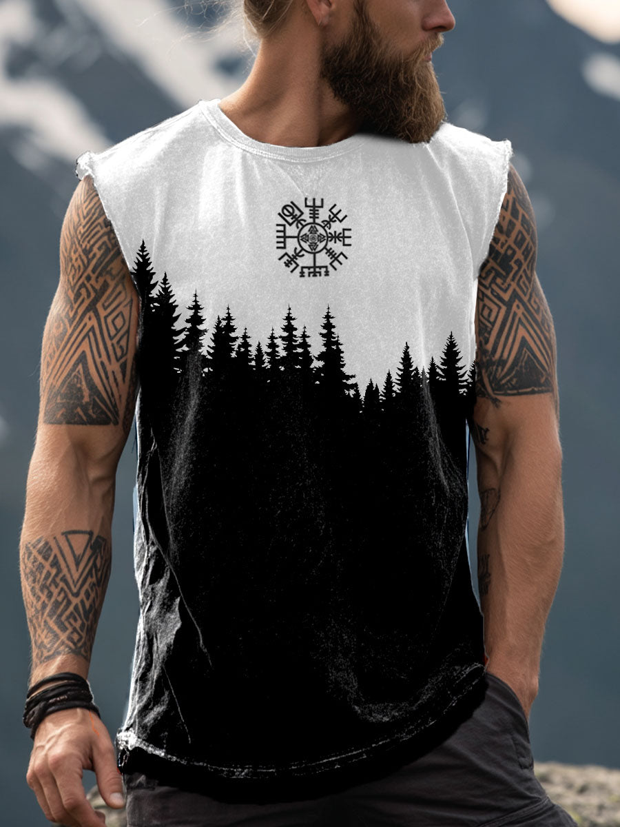 Herren Viking inspirierte Kunstdruck gewaschene Weste