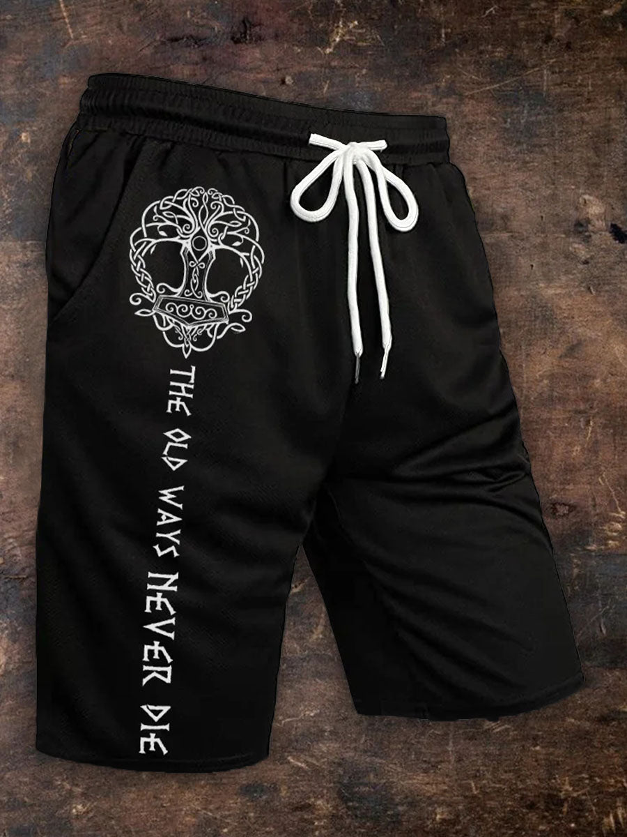 Miners Viking inspirierte Print Shorts