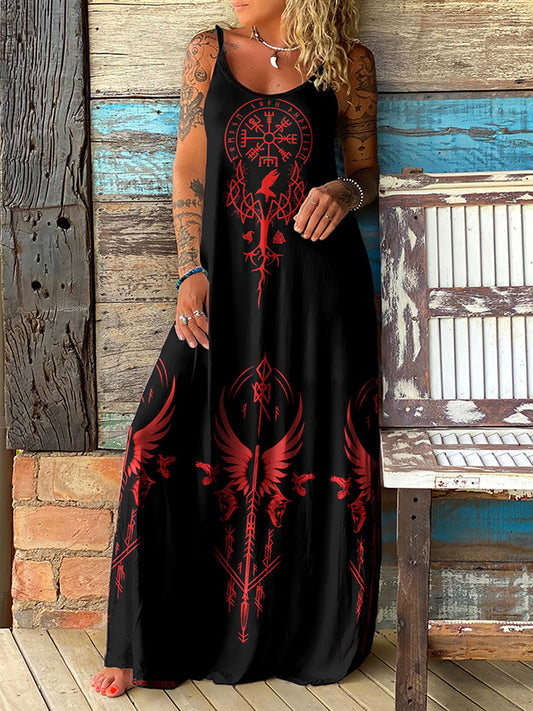 Viking inspiriertes Maxi-Kleid für Damen