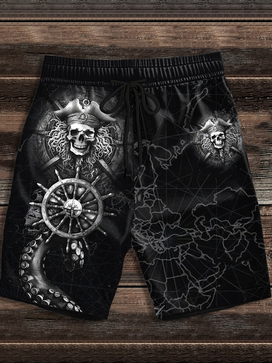 Herren-Shorts mit Viking-Print
