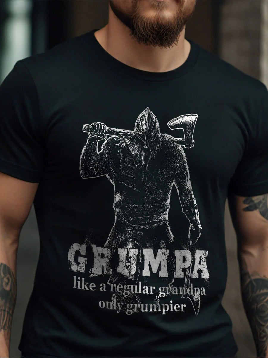 Herren Viking Grumpa Kurzarm-T-Shirt