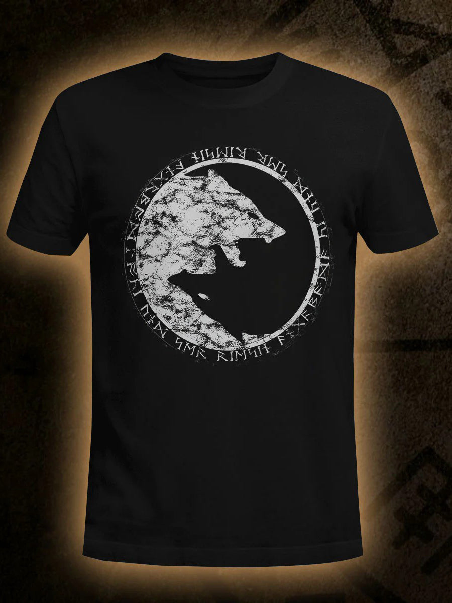 Kurzärmliges T-Shirt für Herren Wolf Viking