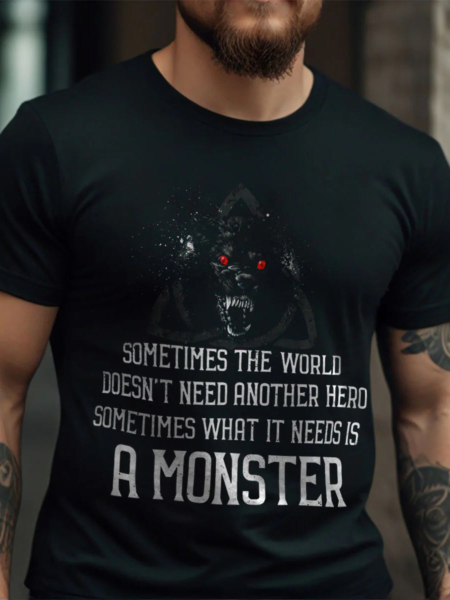 Herren Viking Ein Monster Kurzarm T-Shirt