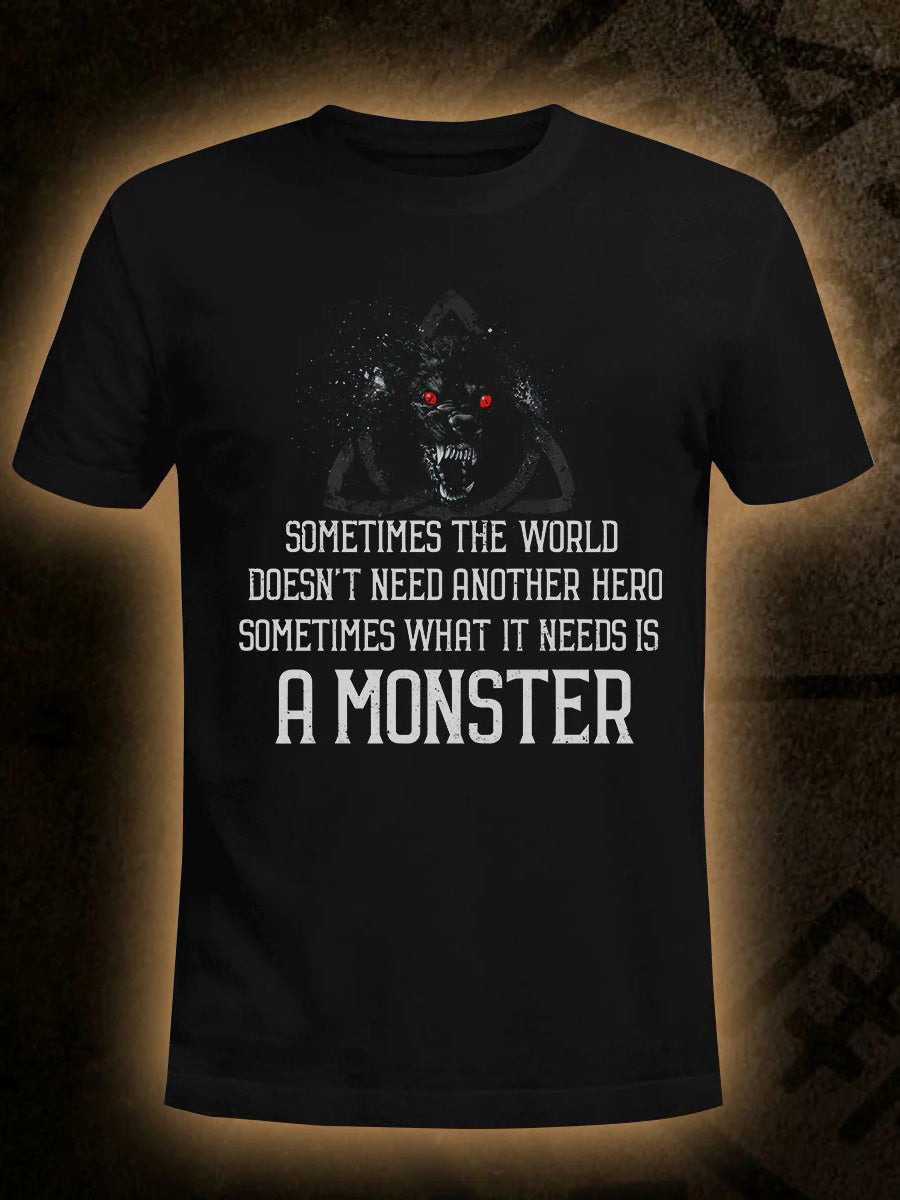 Herren Viking Ein Monster Kurzarm T-Shirt