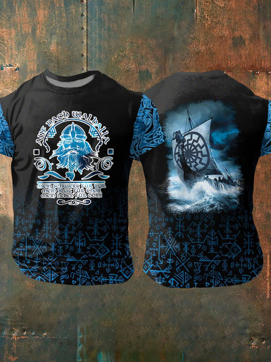 Herren Viking bedrucktes Kurzarm-T-Shirt