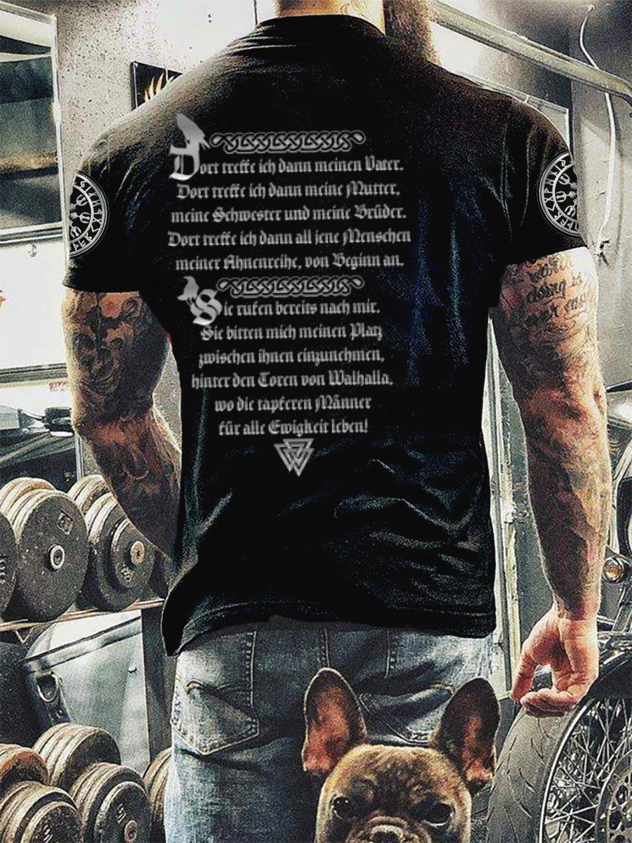 Herren Viking bedrucktes Kurzarm-T-Shirt