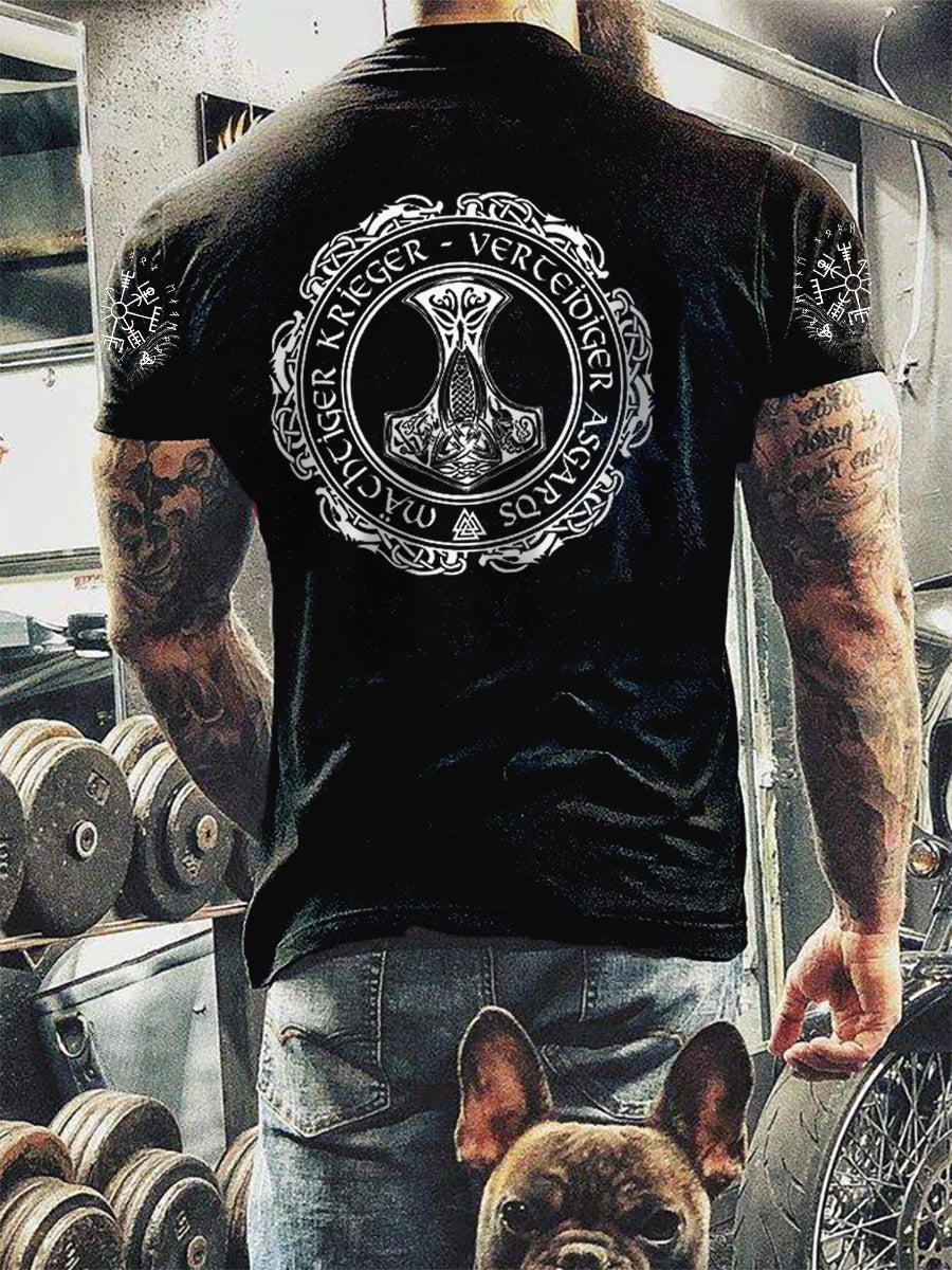 Herren Viking bedrucktes Kurzarm-T-Shirt
