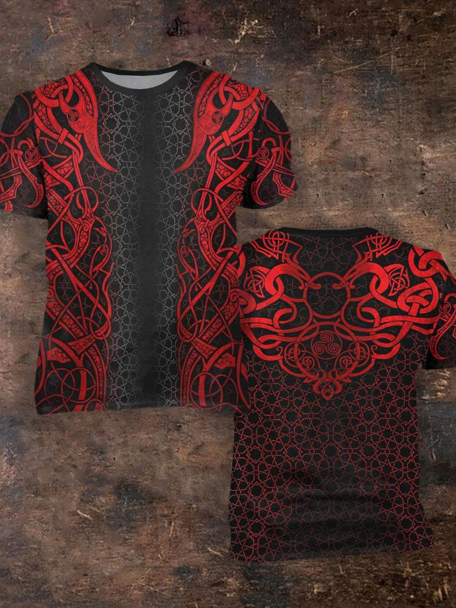 Herren Viking bedrucktes Kurzarm-T-Shirt